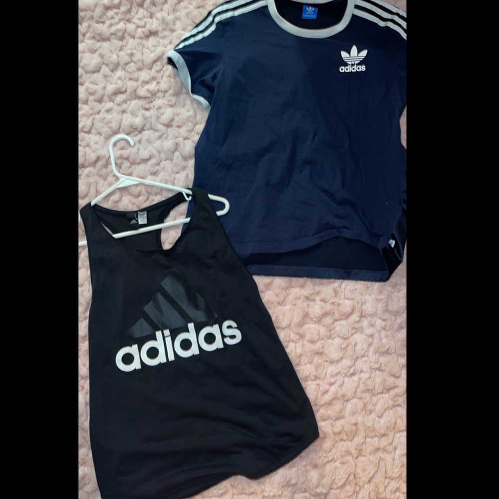adidas tank top and shirt bundle womens size LG